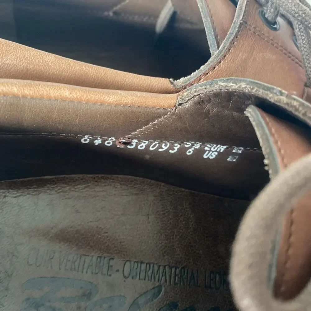Ralyx by Mephisto Hurrikan Boat Shoe Brown Leather Size 6 Men Lace Up Chestnut